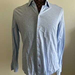 Stone rose Men's stretch Light Blue Shirt size m